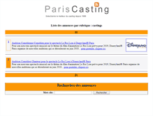 Tablet Screenshot of casting.hotesse.television.hotesse.paris-casting.com